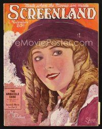 5s125 SCREENLAND magazine November 1921 art of Mary Pickford as Lord Fauntleroy by F. Grason Sayre