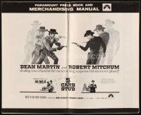 5s326 5 CARD STUD pressbook '68 cowboys Dean Martin & Robert Mitchum play poker!