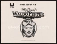 5s377 GREAT WALDO PEPPER pressbook '75 George Roy Hill, close-up of Robert Redford!