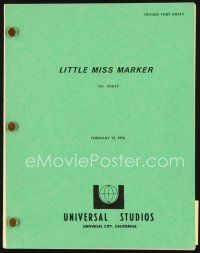 5s301 LITTLE MISS MARKER revised first draft script February 12, 1979, screenplay by Bernstein!