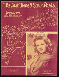 5s252 LAST TIME I SAW PARIS sheet music '40 by Jerome Kern & Oscar Hammerstein II, Judy Garland