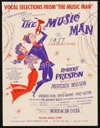 5s255 MUSIC MAN sheet music song folio '62 Robert Preston, Shirley Jones, classic musical!