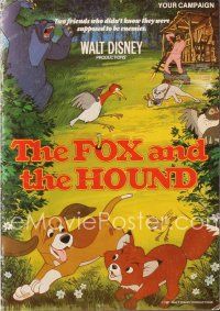 5s370 FOX & THE HOUND English pressbook '81 two friends who didn't know they were enemies!