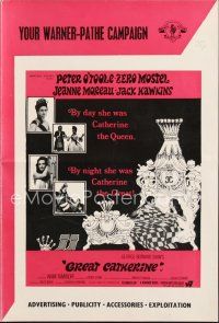 5s376 GREAT CATHERINE English pressbook '68 Peter O'Toole & sexy Jeanne Moreau, George Bernard Shaw