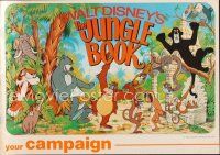 5s385 JUNGLE BOOK English pressbook R75 Walt Disney cartoon classic, great image of Mowgli & friends