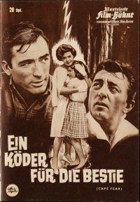 5s164 CAPE FEAR German program '62 Gregory Peck, Robert Mitchum, Polly Bergen, different images!
