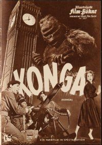 5s179 KONGA German program '61 cool different images of the giant angry ape terrorizing city!