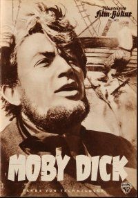 5s187 MOBY DICK German program '56 John Huston, great different images of Gregory Peck as Ahab!