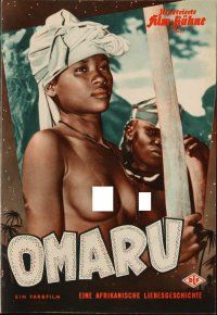 5s190 OMARU German program '56 An African Love Story, many images with nude native women!