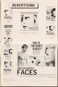 5s369 FACES pressbook '68 John Cassavetes cult classic, Gena Rowlands, Seymour Cassel