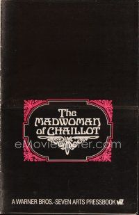 5s388 MADWOMAN OF CHAILLOT pressbook '69 Katharine Hepburn, directed by Bryan Forbes!