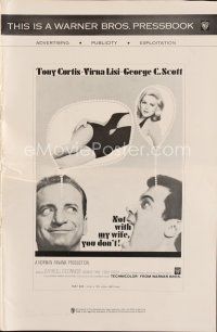 5s395 NOT WITH MY WIFE YOU DON'T pressbook '66 Tony Curtis, sexy nurse Virna Lisi, George C. Scott