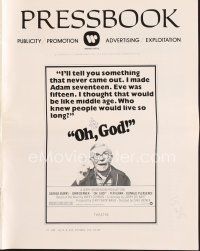 5s396 OH GOD pressbook '77 wacky George Burns, John Denver, directed by Carl Reiner!