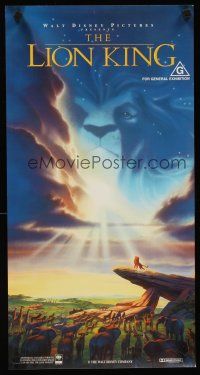 5t116 LION KING Aust daybill '94 classic Disney cartoon set in Africa, cool image of Mufasa in sky