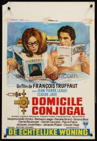 5t625 BED & BOARD Belgian '70 Francois Truffaut's Domicile conjugal, Jean-Pierre Leaud