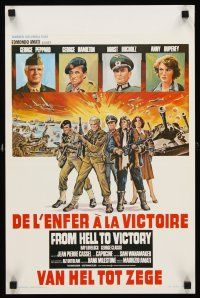 5t676 FROM HELL TO VICTORY Belgian '79 Umberto Lenzi's Contro 4 bandiere, George Hamilton, Peppard!
