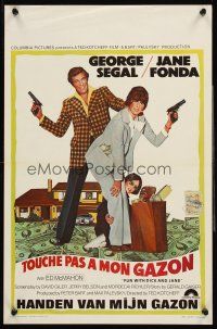 5t678 FUN WITH DICK & JANE Belgian '77 George Segal & Jane Fonda making ends meet!