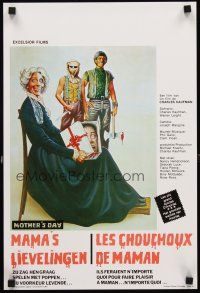5t739 MOTHER'S DAY Belgian '80 wild horror comedy art of severed head in a box!