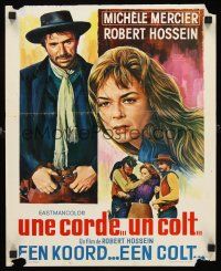 5t753 ROPE & THE COLT Belgian '69 Une corde, un Colt, cool art of Michele Mercier & Robert Hossein