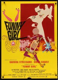 5t511 FUNNY GIRL Danish '69 Barbra Streisand, Omar Sharif, directed by William Wyler!