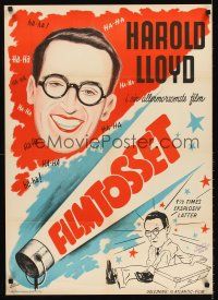 5t561 MOVIE CRAZY Danish R49 great different Kerring art of of funnyman Harold Lloyd!