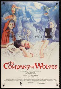 5t021 COMPANY OF WOLVES English 1sh '85 Angela Lansbury, Sarah Patterson, wild werewolf art!