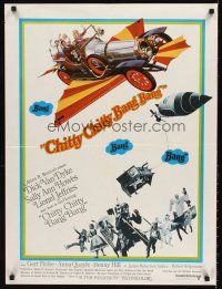 5t306 CHITTY CHITTY BANG BANG French 23x32 '69 Dick Van Dyke, Sally Howes, art of wild flying car!