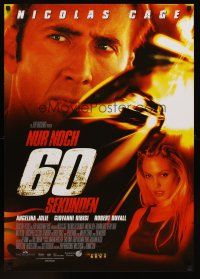 5t137 GONE IN 60 SECONDS German '00 great image of car thieves Nicolas Cage & Angelina Jolie!