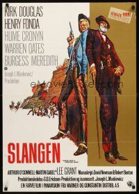 5t152 THERE WAS A CROOKED MAN German '70 cool art of Kirk Douglas, Henry Fonda & top stars!