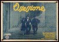 5t285 OSSESSIONE Italian photobusta '43 Luchino Visconti classic, Clara Calamai & Massimo Girotti!