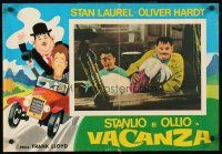 5t291 STANLIO E OLLIO IN VACANZA Italian photobusta R70s art & image of Laurel & Hardy!