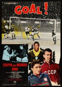 5t257 GOAL THE WORLD CUP 2 Italian lrg pbustas '67 football soccer documentary, Goal!