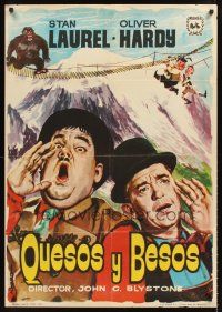5t236 SWISS MISS Spanish R62 great Alvaro art of Stan Laurel & Oliver Hardy, Hal Roach!
