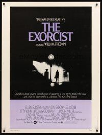 5w352 EXORCIST 30x40 '74 William Friedkin, Max Von Sydow, William Peter Blatty horror classic!