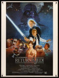 5w385 RETURN OF THE JEDI style B 30x40 '83 George Lucas classic, Hamill, Harrison Ford, Sano art