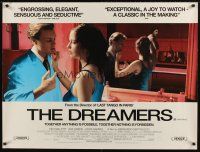 5w177 DREAMERS DS British quad '04 Bernardo Bertolucci, close up of Michael Pitt & Eva Green!