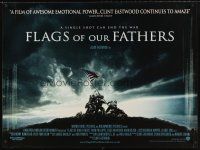 5w192 FLAGS OF OUR FATHERS DS British quad '06 Clint Eastwood, image of flag raising on Iwo Jima!