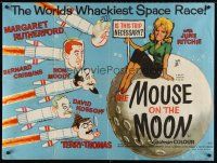 5w246 MOUSE ON THE MOON British quad '63 different art of cast on rockets & sexy June Ritchie!