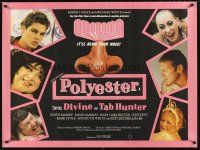 5w265 POLYESTER British quad '81 John Waters' trash comedy, Divine & Tab Hunter, filmed in Odorama!