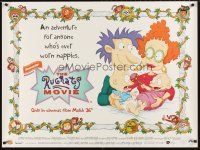 5w276 RUGRATS MOVIE advance British quad '98 Nickelodeon, for anyone who's ever worn nappies!