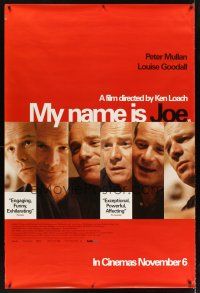 5w479 MY NAME IS JOE English 40x60 '98 directed by Ken Loach, recovering alcoholic Peter Mullan!