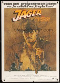 5w502 RAIDERS OF THE LOST ARK German33x47 '81 great art of adventurer Harrison Ford by Richard Amsel