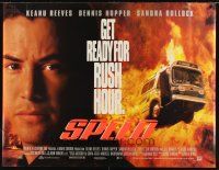 5w428 SPEED video special 34x44 '94 huge close up of Keanu Reeves & bus driving through flames!