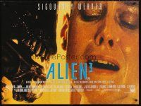 5x194 ALIEN 3 British quad '92 best close-up of Sigourney Weaver & alien!