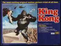 5x210 KING KONG British quad '76 John Berkey art of BIG Ape on the Twin Towers!