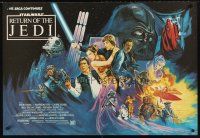 5x217 RETURN OF THE JEDI British quad '83 George Lucas classic, completely different art by Kirby!