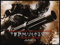 5x226 TERMINATOR SALVATION teaser DS British quad '09 Christian Bale, Worthington, cyborg action!