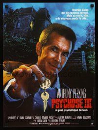 5x306 PSYCHO III French 15x21 '86 great close image of Anthony Perkins as Norman Bates, sequel!