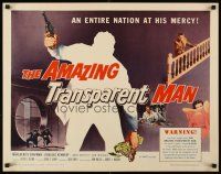 5x007 AMAZING TRANSPARENT MAN 1/2sh '59 Edgar Ulmer, cool fx art of the invisible & deadly convict!