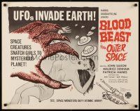 5x013 BLOOD BEAST FROM OUTER SPACE 1/2sh '66 UFOs invade Earth, creatures snatch sexy girls!